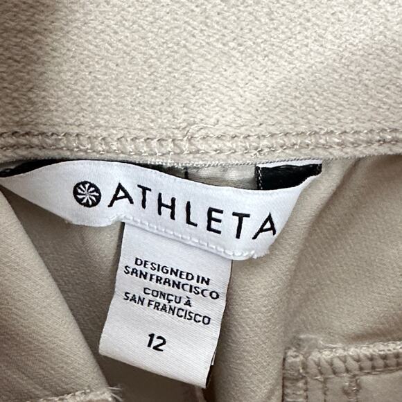 ATHLETA Endless High Rise Cargo Pant Abalone Grey Cream Sz 12 {3R22} - Picture 4 of 6